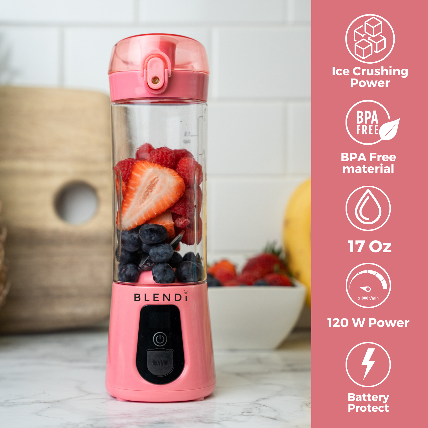 Mixeur portatif Pro+ à glace pilée (17 oz)