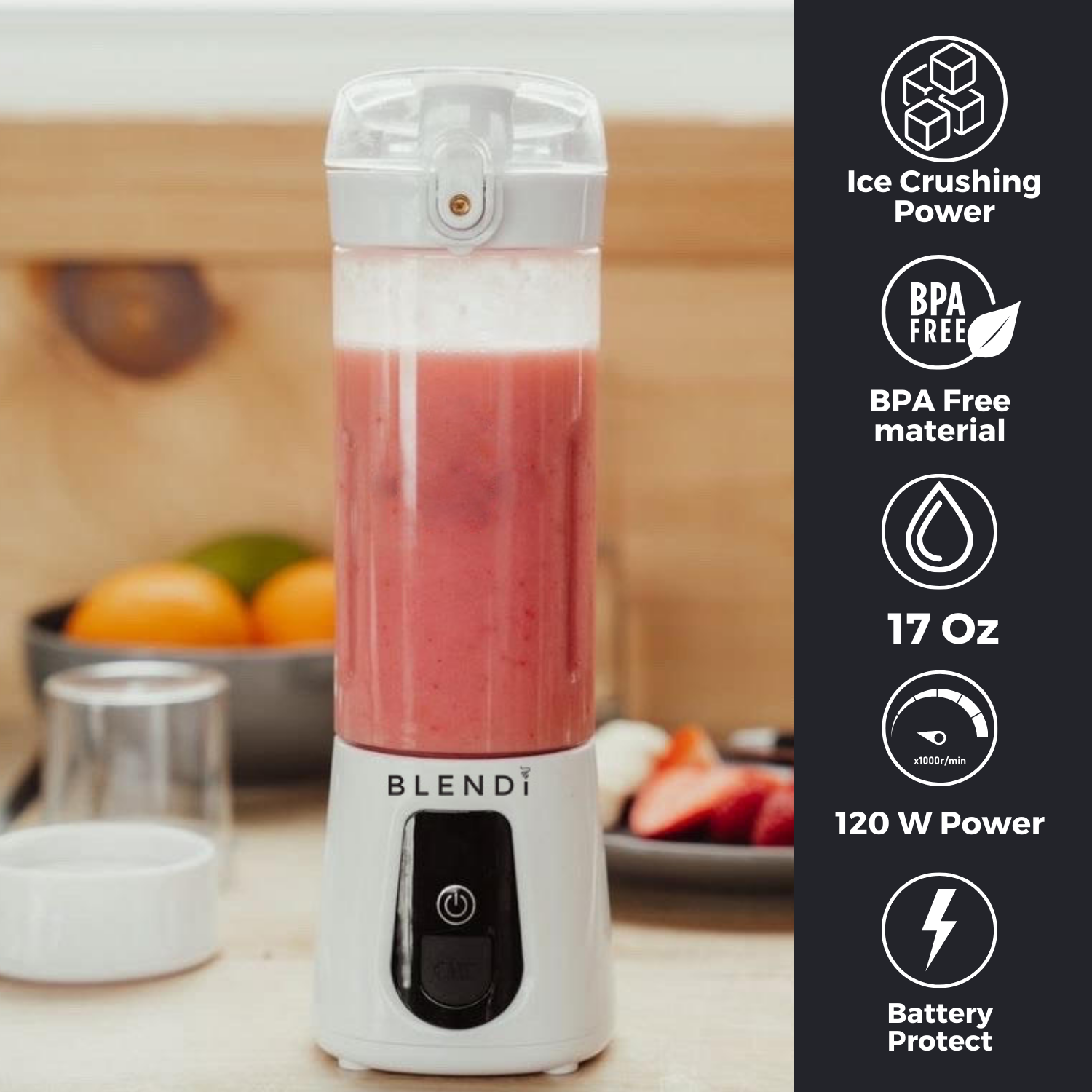 Mixeur portatif Pro+ à glace pilée (17 oz)