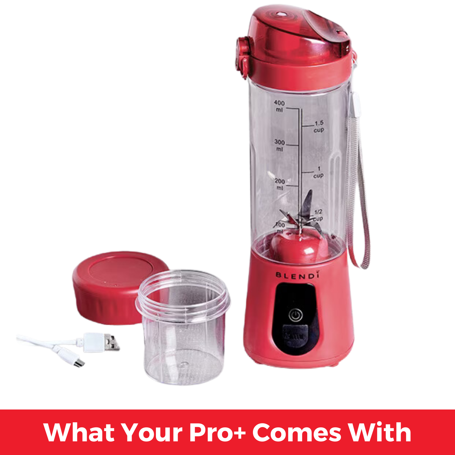 Mixeur portatif Pro+ à glace pilée (17 oz)