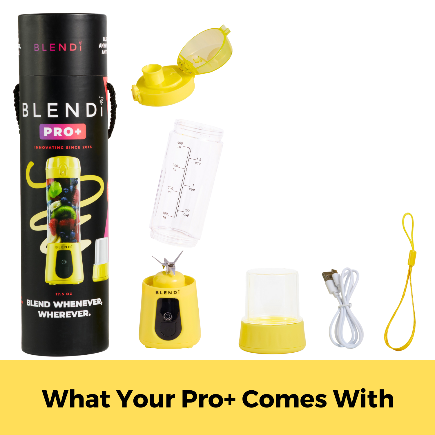 Mixeur portatif Pro+ à glace pilée (17 oz)