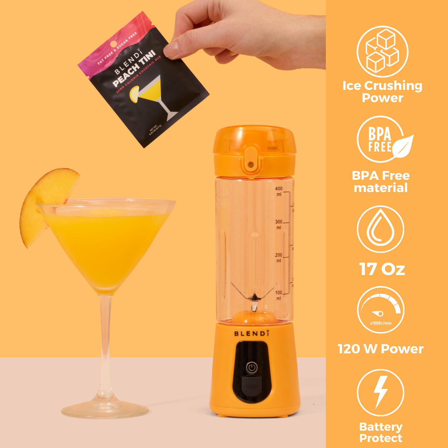 Mixeur portatif Pro+ à glace pilée (17 oz)